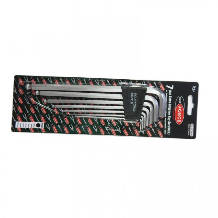 Набор ключей Г-образных 6-гранных экстра длинных с шаром 7пр.(2.5, 3-6, 8, 10мм) в пластиковом держателе Набор ключей Г-образных 6-гранных экстра длинных с шаром 7пр.(2.5, 3-6, 8, 10мм) в пластиковом держателе