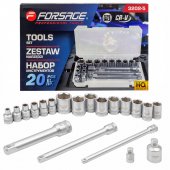 Набор инструментов 3/8' 20пр. 6гр. (6-22мм) в пласт.кейсе