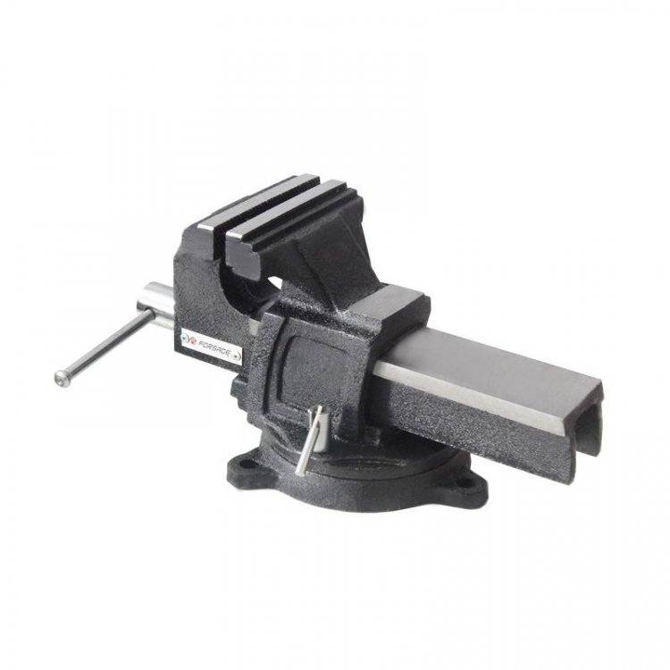 Тиски стальные усиленные поворотные с наковальней 5"-125мм Тиски стальные усиленные поворотные с наковальней 5"-125мм