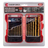 Набор сверл по металлу 15пр(1.5-2шт,2-2шт,2.5-2шт,3,3.2,3.5,4,4.5,5,6,8,10мм)в кейсе