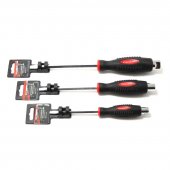 Отвертка шлицевая силовая магнитная под ключ "Profi" S2 SL8.0х150мм, на пластиковом держателе