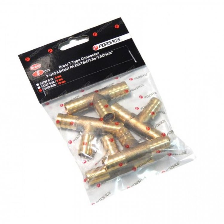 Разветвитель T-образный "елочка" 8мм, к-т 5шт Разветвитель T-образный "елочка" 8мм, к-т 5шт