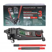 Домкрат подкатной гидравлический двухпоршневой 3т низкопрофильный с прорезиненной накладкой на рукоятке (h min 75мм, h max 510мм) Домкрат подкатной гидравлический двухпоршневой 3т низкопрофильный с прорезиненной накладкой на рукоятке (h min 75мм, h max 510мм)