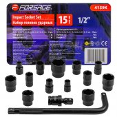 Набор головок ударных 15пр. 1/2" (6-гр.) (10,12, 13, 14, 15, 17, 19, 21, 22, 24, 27, 30, 32мм) в ложементе Набор головок ударных 15пр. 1/2" (6-гр.) (10,12, 13, 14, 15, 17, 19, 21, 22, 24, 27, 30, 32мм) в ложементе