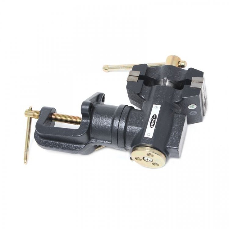 Тиски настольные многофункциональные поворотные в двух плоскостях с наковальней 2.5"-63мм (размеры губок:34мм, 58мм, крепление "струбцина") Тиски настольные многофункциональные поворотные в двух плоскостях с наковальней 2.5"-63мм (размеры губок:34мм, 58мм, крепление "струбцина")