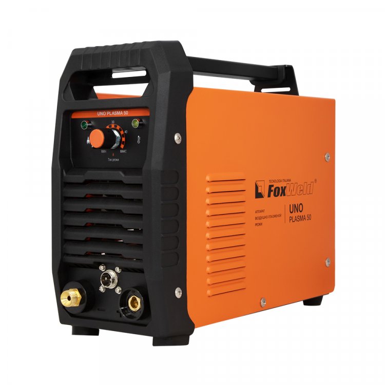 Аппарат плазменной резки UNO PLASMA 50 - Компактный 50А аппарат. Способный прорезать сталь до 18мм, а также справляться со всеми сплавами металлов: алюминий, медь и др. Высокочастотный поджиг дуги. Встроенный манометр. Работа от сети 220В±15%. Компле