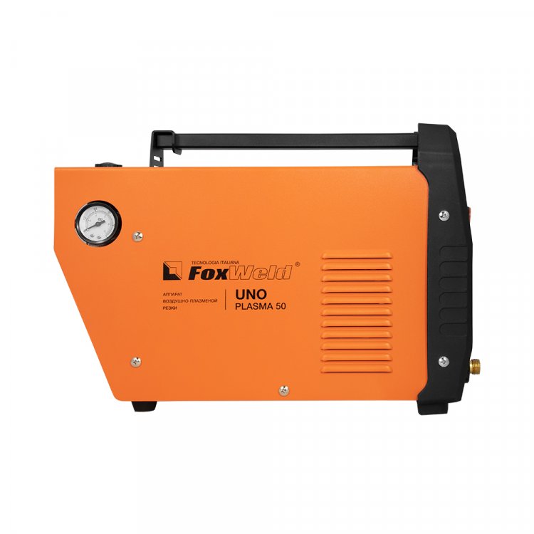 Аппарат плазменной резки UNO PLASMA 50 - Компактный 50А аппарат. Способный прорезать сталь до 18мм, а также справляться со всеми сплавами металлов: алюминий, медь и др. Высокочастотный поджиг дуги. Встроенный манометр. Работа от сети 220В±15%. Компле