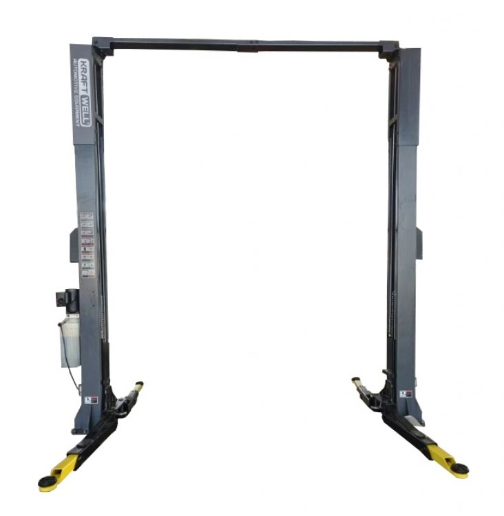 Подъемник г/п 4 т. упр.стопорами на 1-й колонне с анкерами и проставками KraftWell арт. VERSA 2C