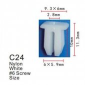 Клипса для крепления внутренней обшивки а/м GM пластиковая (100шт/уп.)