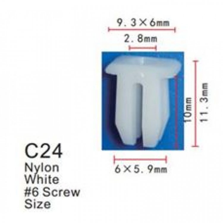 Клипса для крепления внутренней обшивки а/м GM пластиковая (100шт/уп.)