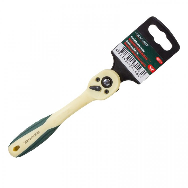 Трещотка реверсивная с изгибом в пластиковом антикорозийном корпусе 1/4''(L-155мм, 72зуб) Трещотка реверсивная с изгибом в пластиковом антикорозийном корпусе 1/4''(L-155мм, 72зуб)