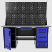 Верстак двухтумбовый дверь/4 ящиков с двумя экранами и ящиком, синий 1800*700 Garopt, GT1800DY1Y4PP2.blue Верстак двухтумбовый дверь/4 ящиков с двумя экранами и ящиком, синий 1800*700 Garopt, GT1800DY1Y4PP2.blue