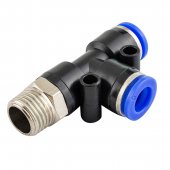 Фитинг Т-образный для пластиковых трубок 8мм с наружной резьбой 1/4" Фитинг Т-образный для пластиковых трубок 8мм с наружной резьбой 1/4"