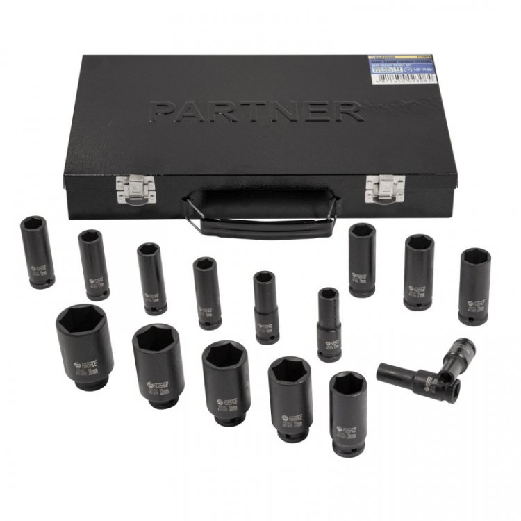 Набор головок ударных 17 пр., 1/2" (10, 12-19, 21, 22, 24, 27, 30, 32, 34, 36мм), в кейсе Набор головок ударных 17 пр., 1/2" (10, 12-19, 21, 22, 24, 27, 30, 32, 34, 36мм), в кейсе