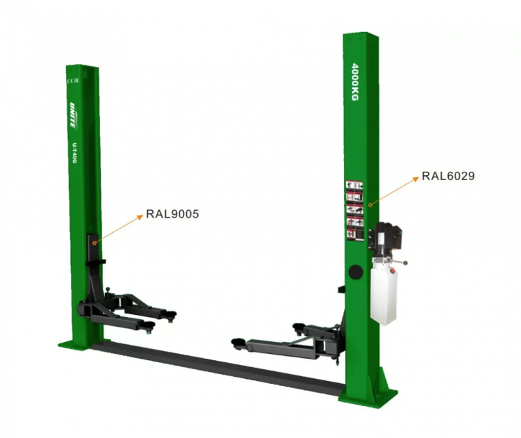 Подъемник двухстоечный электрогидравлический 4 т UNITE U-T40G, horex