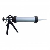 Пистолет для силикона алюминиевый 9''(туба 230х50мм, объем 310мл, пласт.наконечник 110мм)