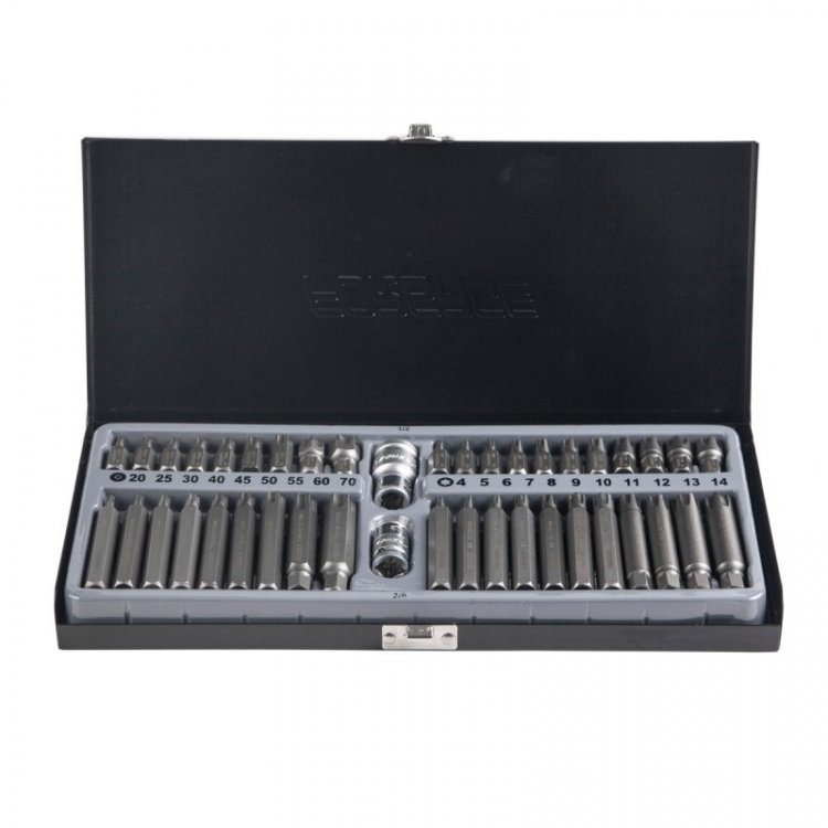 Набор бит с битодержателями, 42пр.10мм(75/30мм; TH:20,25,30,40,45,50,55,60,70; Ribe:М4,М5,М6,М7,М8,М9,М10,М11,М12,М13,М14),в метал. кейсе Набор бит с битодержателями, 42пр.10мм(75/30мм; TH:20,25,30,40,45,50,55,60,70; Ribe:М4,М5,М6,М7,М8,М9,М10,М11,М12,М13,М14),в метал. кейсе