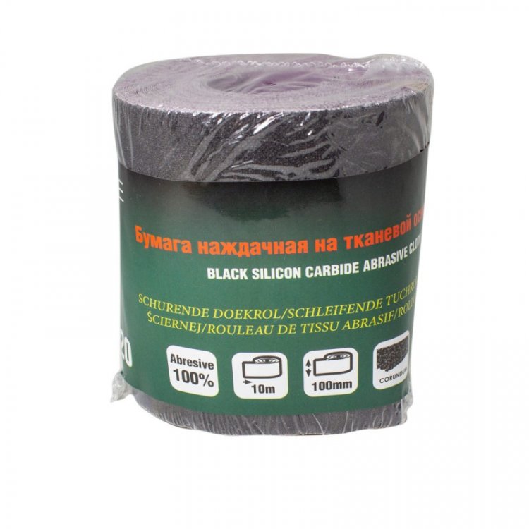 Бумага наждачная на тканевой основе 100ммх10м в рулоне (P120)