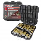 Набор сверл по металлу HSS, 92пр.(1.5,2,2.5,3,3.2мм по 10шт; 3.5,4мм по 8шт; 4.5мм-5шт; 5,5.5,6,6.5мм по 4шт; 8мм-3шт; 10мм-2шт),в кейсе