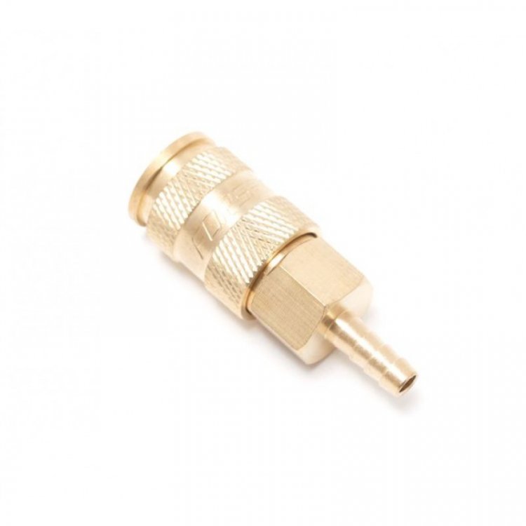 Быстроразъем пневматический с клапаном-"елочка" 12мм (латунь) Быстроразъем пневматический с клапаном-"елочка" 12мм (латунь)