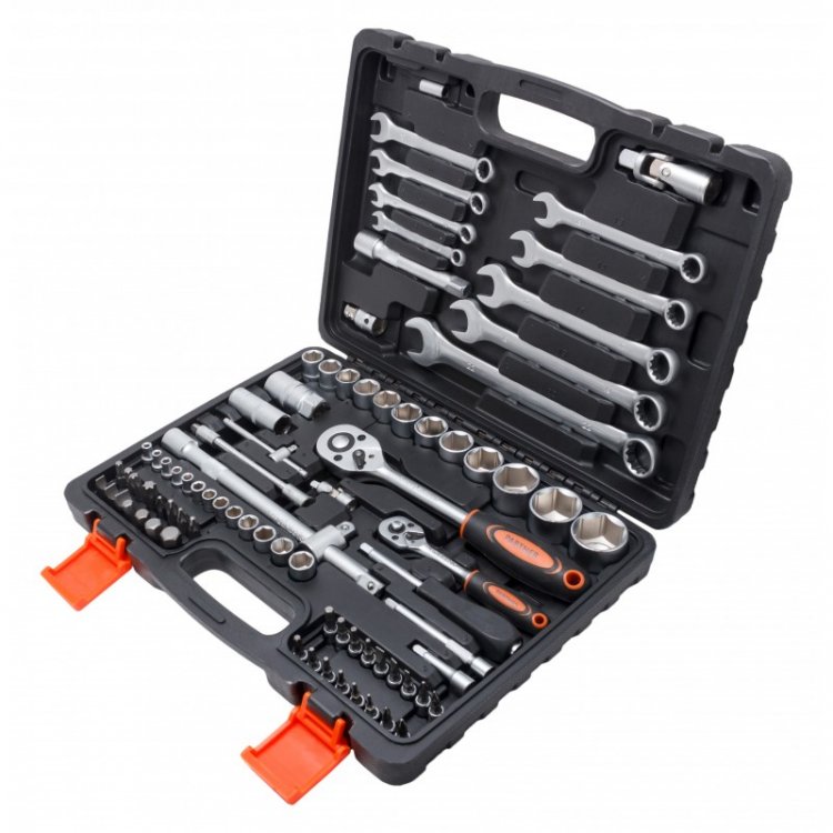 1/4"&1/2" Набор инструмента 82пр.Profi (6-гран)(4-32мм)