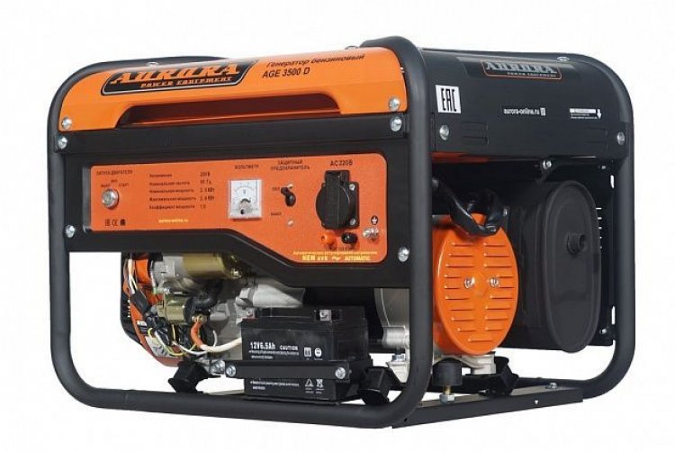 Генератор AGE 3500 D (мах 2,8кВт электростарт) Генератор AGE 3500 D (мах 2,8кВт электростарт)