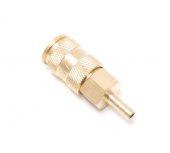 Быстроразъем пневматический с клапаном-"елочка" 8мм (латунь)