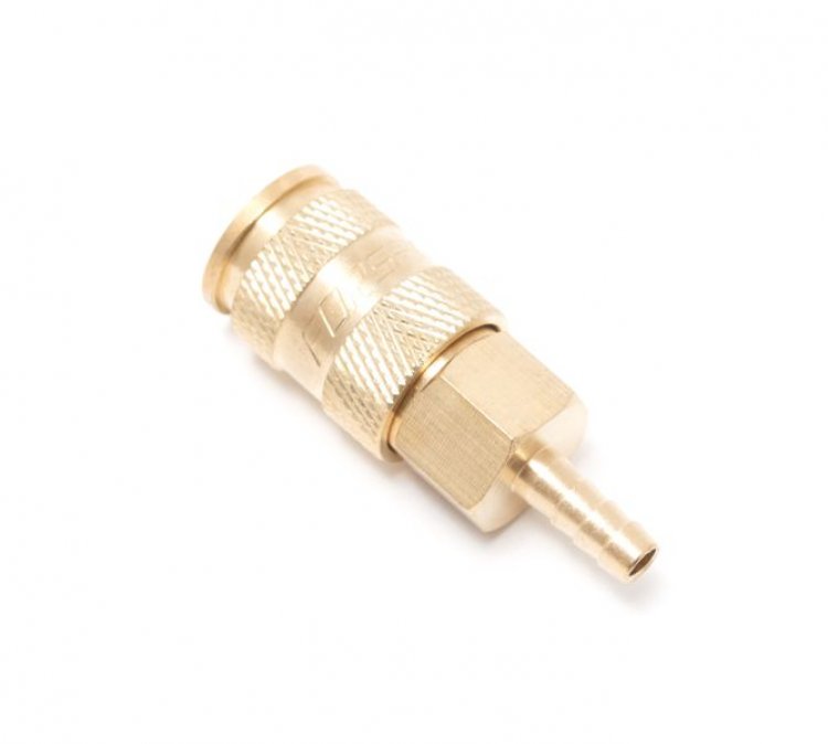 Быстроразъем пневматический с клапаном-"елочка" 8мм (латунь)