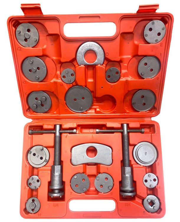 Набор инструмента для возврата тормозных цилиндров, 21 предмет, horex, арт. № HZ 25.1.128S Набор инструмента для возврата тормозных цилиндров, 21 предмет, horex, арт. № HZ 25.1.128S