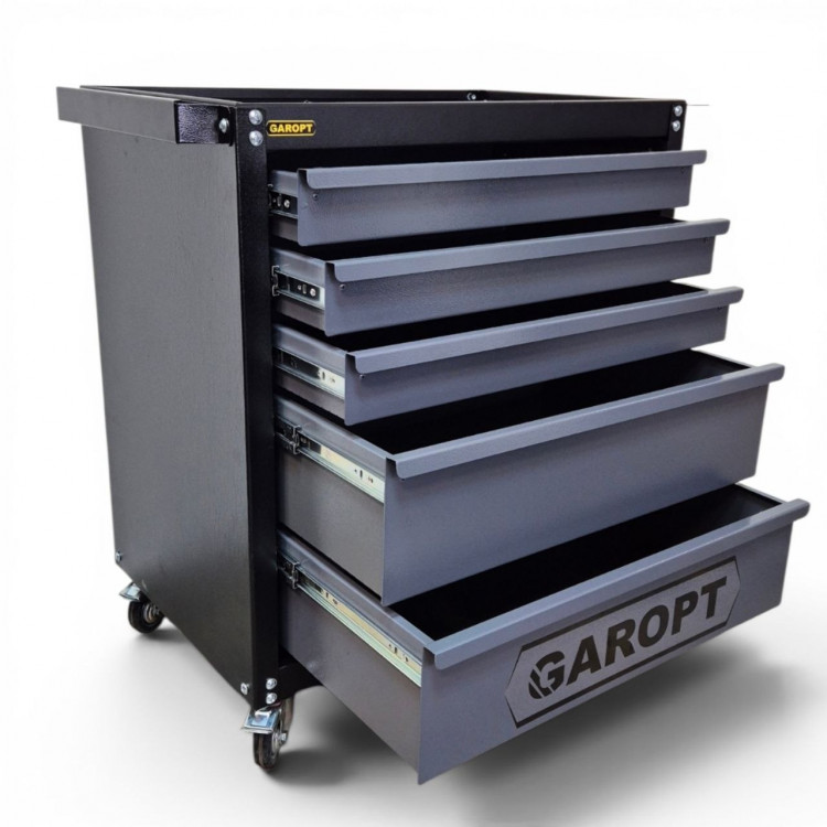 Тележка инструментальная GAROPT 5 ящиков СЕРАЯ, Серия "Econom" арт. GTE5.GREY