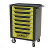 Тележка инструментальная Garopt 7 ящиков ЖЁЛТАЯ, центральный замок, увеличенные колеса, доводчики,  GAROPT  Серия "High", высота 1040мм