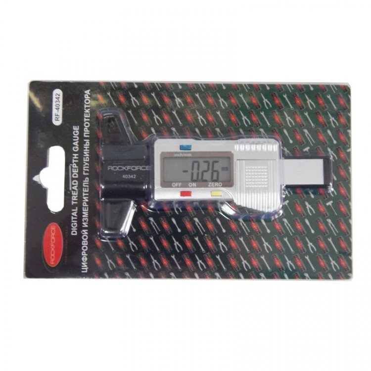 Цифровой измеритель глубины протектора (0-25.4мм, погрешность 0.01мм, 0˚-40˚),в блистере