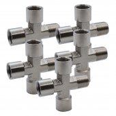 Переходник крест 3*F1/4 - M1/4, 5 шт