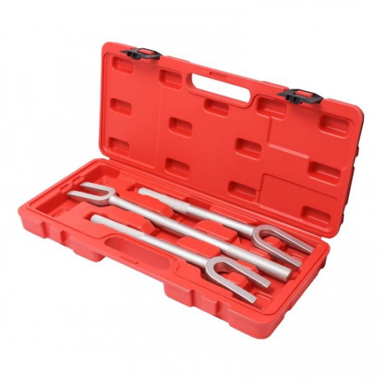 Набор съемников шаровых опор и наконечников рулевых тяг "вилка",3пр. (размер зева - 19, 24, 27мм), в кейсе