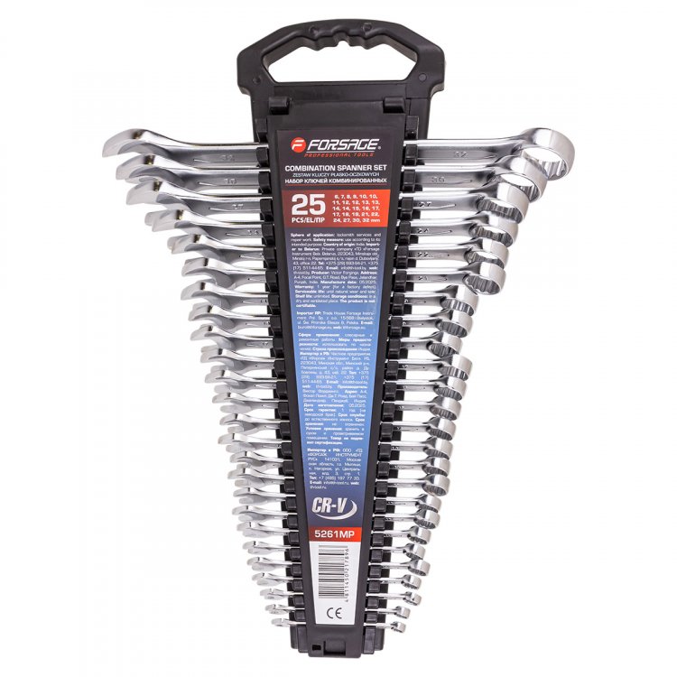 Набор ключей комбинированных 25пр.(6,7,8,9,10-2шт,11,12-2шт,13-2шт,14-2шт,15,16,17-2шт,18,19,21,22,24,27,30,32мм),в пластиковом держателе Набор ключей комбинированных 25пр.(6,7,8,9,10-2шт,11,12-2шт,13-2шт,14-2шт,15,16,17-2шт,18,19,21,22,24,27,30,32мм),в пластиковом держателе
