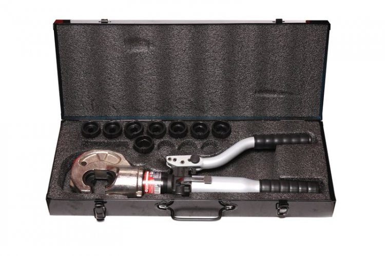 Инструмент гидравлический обжимной для кабелей 12т (ход штока-32мм, сечение 16-400мм2, адаптеры-16,25,35,50,70,95,120,150,185,240,300,400мм), в кейсе