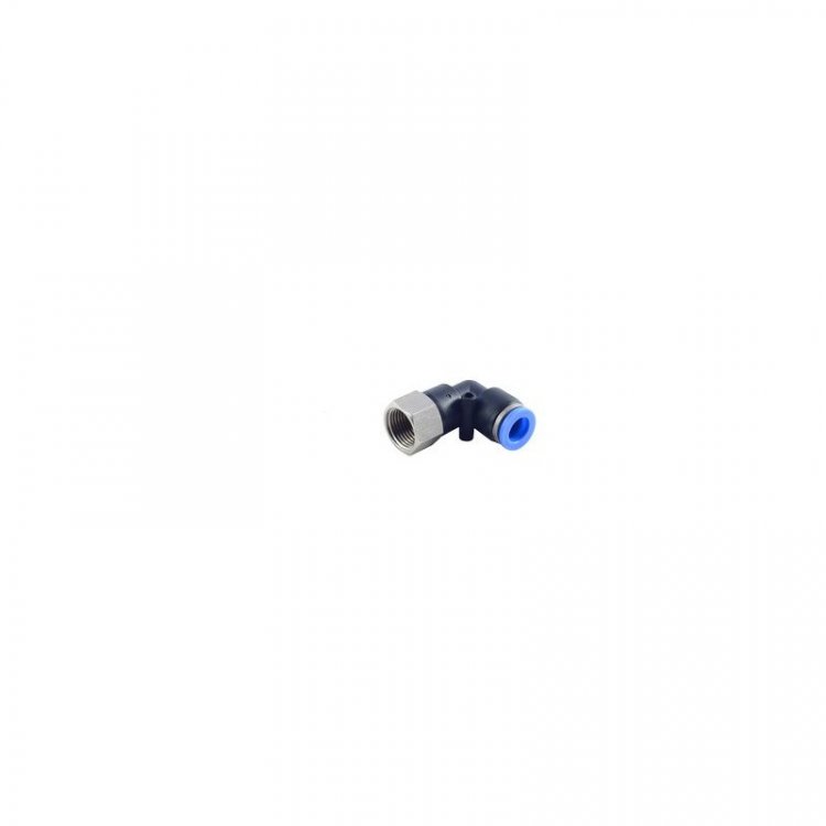 Фитинг угловой для пластиковых трубок 8мм с внутренней резьбой 1/4" Фитинг угловой для пластиковых трубок 8мм с внутренней резьбой 1/4"