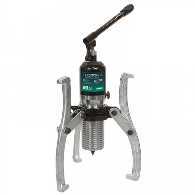 Съемник двух-трехлапый переставной гидравлический 30т(Ø захвата:150-400мм,мах. глубина захвата-220мм,ход штока-70мм)