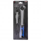 Трещотка с внутренним квадратом 1/2'' и ключом ступенчатым для американок,в блистере Трещотка с внутренним квадратом 1/2'' и ключом ступенчатым для американок,в блистере