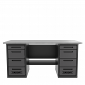 Верстак двухтумбовый 4 ящиков /4 ящиков, серый 1800*700 GAROPT, GT1800Y4Y4.grey