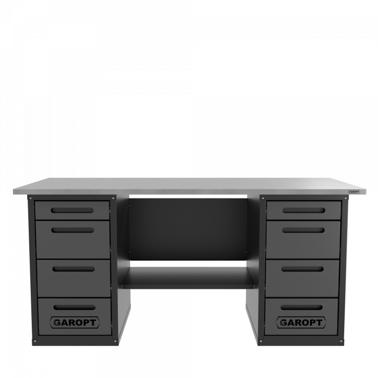 Верстак двухтумбовый 4 ящиков /4 ящиков, серый 1800*700 GAROPT, GT1800Y4Y4.grey Верстак двухтумбовый 4 ящиков /4 ящиков, серый 1800*700 GAROPT, GT1800Y4Y4.grey
