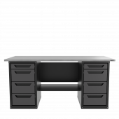 Верстак двухтумбовый 4 ящиков /4 ящиков, серый 1800*700 GAROPT, GT1800Y4Y4.grey