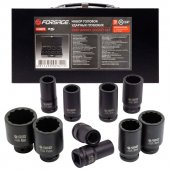 Набор головок ударных глубоких,10пр. 3/4" 12гр.(17,19,22,24,27,30,32,36,41,46мм),в метал. кейсе