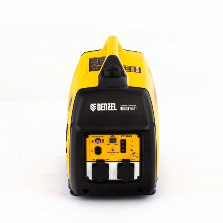 Генератор инверторный GT-2200iS, 2,2 кВт, 230 В, бак 4 л, закрытый корпус, ручной старт// Denzel Генератор инверторный GT-2200iS, 2,2 кВт, 230 В, бак 4 л, закрытый корпус, ручной старт// Denzel