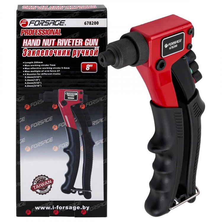 Заклепочник ручной (L-200мм, заклепки: 2.4, 3.2, 4.0, 4.8мм) Заклепочник ручной (L-200мм, заклепки: 2.4, 3.2, 4.0, 4.8мм)