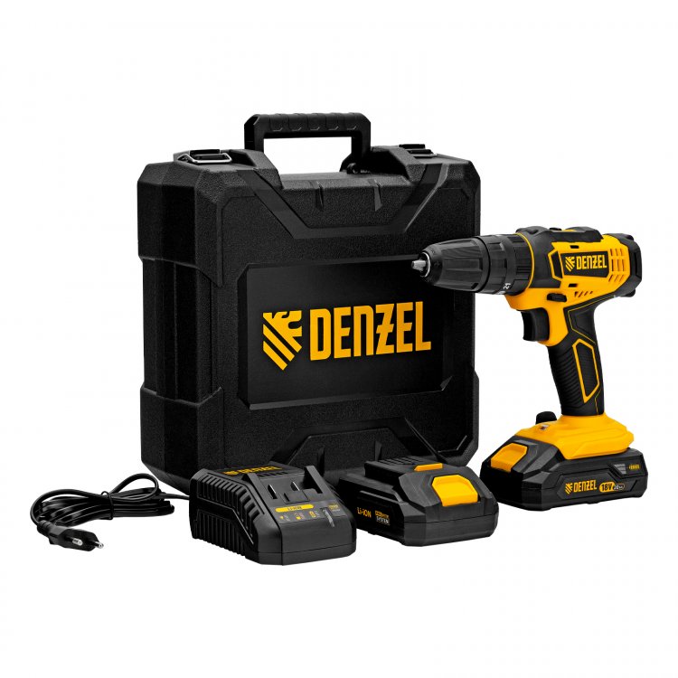 Дрель-шуруповерт аккумуляторная ударная CID-18-02BM, Li-Ion, 18 В, 2 акк.// Denzel