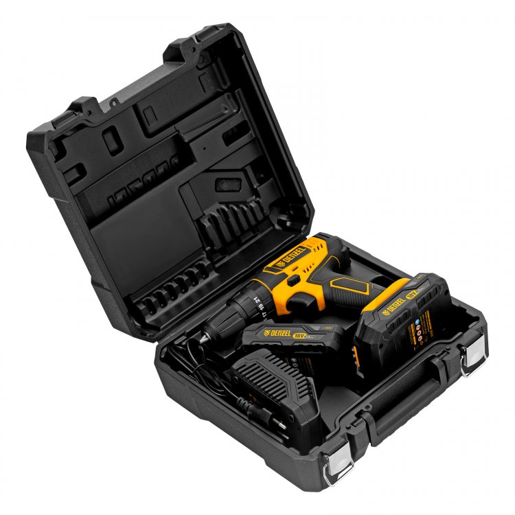 Дрель-шуруповерт аккумуляторная ударная CID-18-02BM, Li-Ion, 18 В, 2 акк.// Denzel