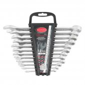 Набор ключей комбинированных 15грд., 12пр. (6, 8, 10, 12-19, 22мм), в пластиковом держателе
