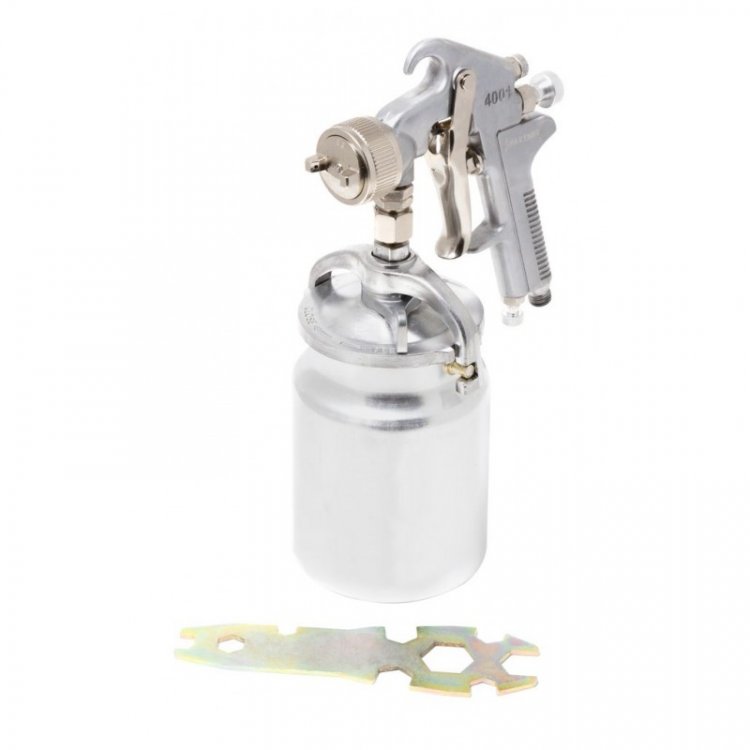 Краскораспылитель с нижним металлическим бачком (1000мл, 1.8мм, 4.0bar, 85-114 л/мин, присоед. резьба 1/4") Краскораспылитель с нижним металлическим бачком (1000мл, 1.8мм, 4.0bar, 85-114 л/мин, присоед. резьба 1/4")