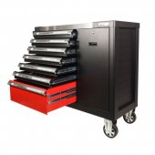 Тележка инструментальная 7-и полочная(черная) с набором инструментов 288пр, доп.-ой боковой секцией, металлич.-й накладкой на стол 990х1140х450мм Тележка инструментальная 7-и полочная(черная) с набором инструментов 288пр, доп.-ой боковой секцией, металлич.-й накладкой на стол 990х1140х450мм